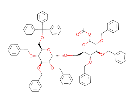 1-O-acetyl-2,3,4-tri-O-benzyl-6-O-(2,3,4-tri-O-benzyl-6-O-trityl-α-D-glucopyranosyl)-β-D-glucopyranose