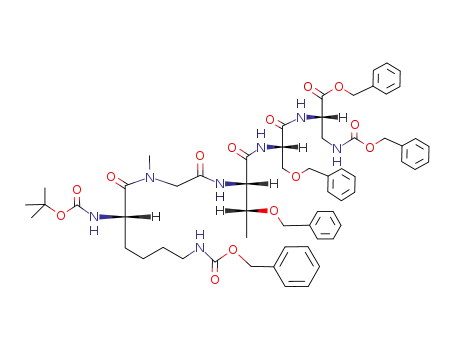 Boc-L-Lys(Z)-Sar-L-Thr(Bzl)-L-Ser(Bzl)-L-Dpr(Z)-OBzl