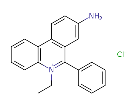 Molecular Structure of 74920-67-5 (8-amino-5-ethyl-6-phenylphenanthridinium)
