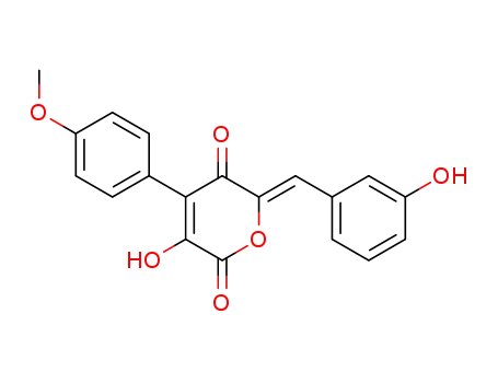 3-Hydroxy-6-(3-hydroxybenzyliden)-4-(4-methoxyphenyl)-2H-pyran-2,5(6H)-dion