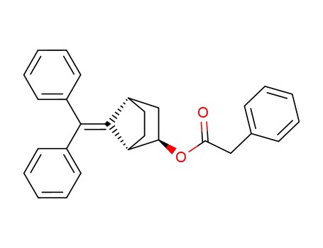 Molecular Structure of 136084-72-5 (Phenyl-acetic acid (1S,2R,4S)-7-benzhydrylidene-bicyclo[2.2.1]hept-2-yl ester)