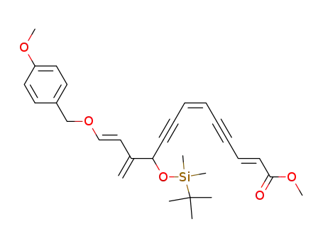 (2E,6Z,12E)-10-(tert-Butyl-dimethyl-silanyloxy)-13-(4-methoxy-benzyloxy)-11-methylene-trideca-2,6,12-triene-4,8-diynoic acid methyl ester