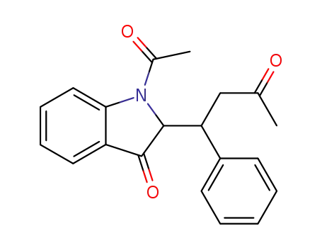 Molecular Structure of 78121-14-9 (3H-Indol-3-one, 1-acetyl-1,2-dihydro-2-(3-oxo-1-phenylbutyl)-)