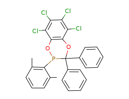 1,4,2-Benzodioxaphosphorin,
5,6,7,8-tetrachloro-2-(2,6-dimethylphenyl)-2,3-dihydro-3,3-diphenyl-