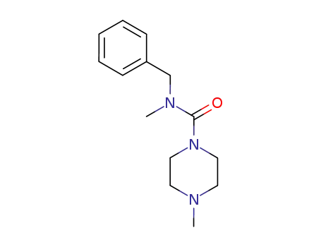 Molecular Structure of 116818-75-8 (1-methyl-4-(N-benzylmethylamino)carbonylpiperazine)