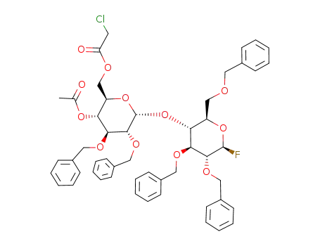 O-(4-O-acetyl-2,3-di-O-benzyl-6-O-monochloroacetyl-α-D-glucopyranosyl-(1->4)-2,3,6-tri-O-benzyl-β-D-glucopyranosyl fluoride