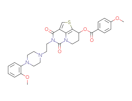 4-Methoxy-benzoic acid 4-{2-[4-(2-methoxy-phenyl)-piperazin-1-yl]-ethyl}-3,5-dioxo-4,5,7,8-tetrahydro-3H,6H-1-thia-4,5a-diaza-acenaphthylen-8-yl ester