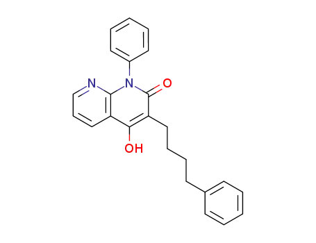Molecular Structure of 89108-84-9 (1,8-Naphthyridin-2(1H)-one, 4-hydroxy-1-phenyl-3-(4-phenylbutyl)-)