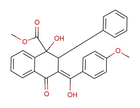 1-Hydroxy-3-[1-hydroxy-1-(4-methoxy-phenyl)-meth-(Z)-ylidene]-4-oxo-2-phenyl-1,2,3,4-tetrahydro-naphthalene-1-carboxylic acid methyl ester