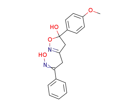 2-[5-Hydroxy-5-(4-methoxy-phenyl)-4,5-dihydro-isoxazol-3-yl]-1-phenyl-ethanone oxime