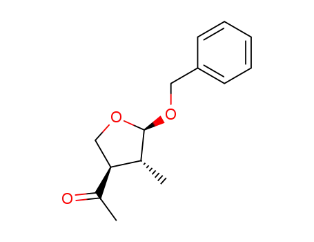 (-)-(2S,3R,4R)-4-acetyl-2-benzyloxy-3-methyltetrahydrofuran