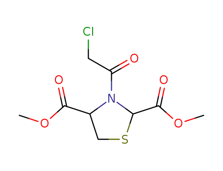 Molecular Structure of 155266-94-7 (DIMETHYL 3-(2-CHLOROACETYL)-1,3-THIAZOLANE-2,4-DICARBOXYLATE)