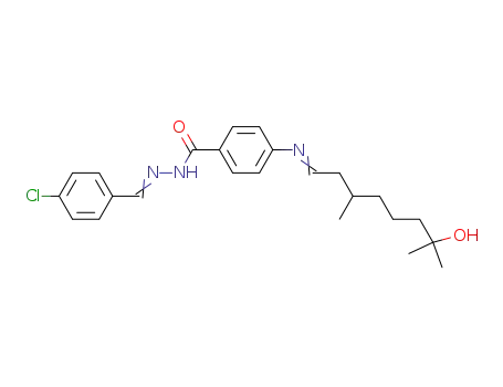4-<(7-hydroxy-3,7-dimethyloctylidene)amino>benzoic acid 4-chlorobenzylidenehydrazide