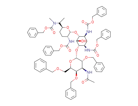 O-3-acetamido-2,4,6-tri-O-benzyl-3-deoxy-α-D-galactopyranosyl-(1->6)-1,3,2',6'-tetrakis-N-benzyloxycarbonylgentamine C<sub>1</sub>
