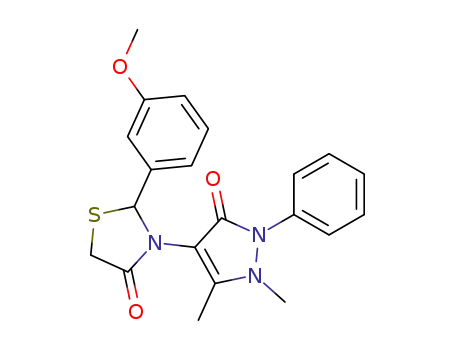 3-(1,5-dimethyl-3-oxo-2-phenyl-2,3-dihydro-1H-pyrazol-4-yl)-2-(3-methoxyphenyl)-1,3-thiazolidin-4-one