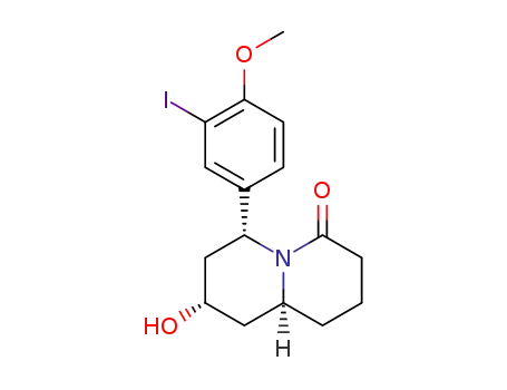 (6α,8α,9aα)-(+/-)-octahydro-8-(hydroxy)-6-(3-iodo-4-methoxyphenyl)-4H-quinolizin-4-one