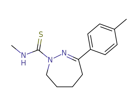 3-(4-methylphenyl)-4,5,6,7-tetrahydro-N-methyl-1H-1,2-diazepine-1-carbothioamide