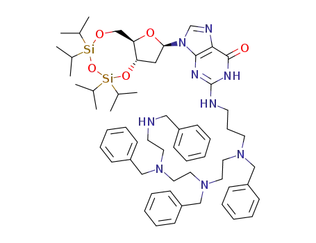 3',5'-O-(tetraisopropyldisiloxane-1,3-diyl)-N-<4,7,10,13-tetrakis(phenylmethyl)-4,7,10,13-tetraazatridec-1-yl>-2'-deoxyguanosine