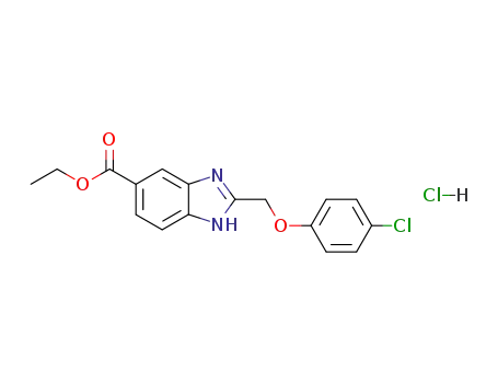 2-(4-chlorophenoxy)methyl-5-<1H>benzimidazole carboxylic acid ethyl ester hydrochloride