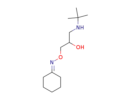 Molecular Structure of 73313-19-6 (Cyclohexanone, O-[3-[(1,1-dimethylethyl)amino]-2-hydroxypropyl]oxime)