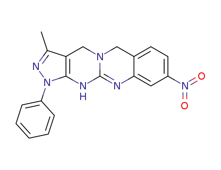 3-Methyl-8-nitro-1-phenyl-1,4,5,11-tetrahydro-1,2,4a,10,11-pentaaza-cyclopenta[b]anthracene