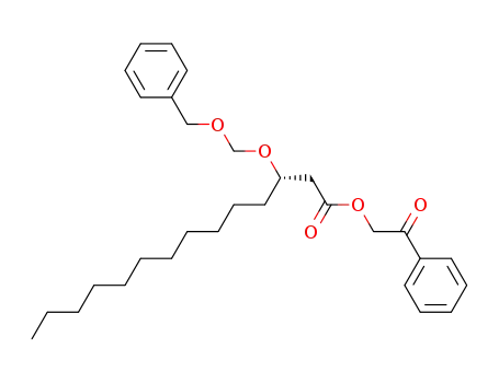 Tetradecanoic acid, 3-[(phenylmethoxy)methoxy]-, 2-oxo-2-phenylethyl
ester, (S)-