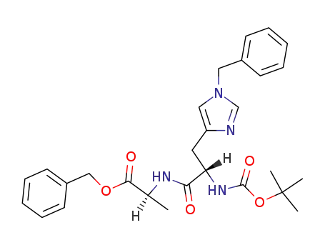 L-Alanine,
N-[N-[(1,1-dimethylethoxy)carbonyl]-1-(phenylmethyl)-L-histidyl]-,
phenylmethyl ester