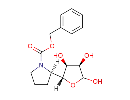 (R)-2-((2R,3S,4R)-3,4,5-Trihydroxy-tetrahydro-furan-2-yl)-pyrrolidine-1-carboxylic acid benzyl ester