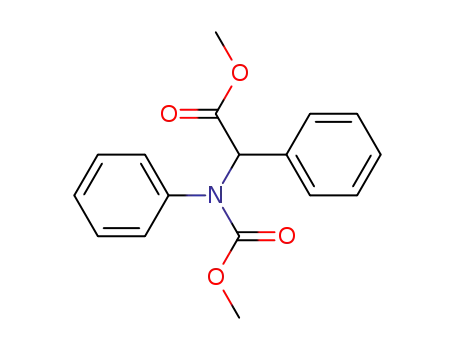 Molecular Structure of 83529-31-1 (methyl 2-(methoxycarbonyl-phenyl-amino)-2-phenyl-acetate)