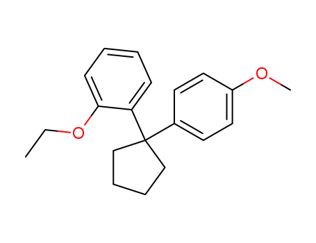 Molecular Structure of 140367-39-1 (Benzene, 1-ethoxy-2-[1-(4-methoxyphenyl)cyclopentyl]-)