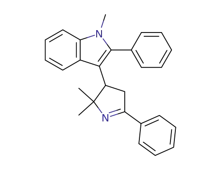 1H-Indole,
3-(3,4-dihydro-2,2-dimethyl-5-phenyl-2H-pyrrol-3-yl)-1-methyl-2-phenyl-