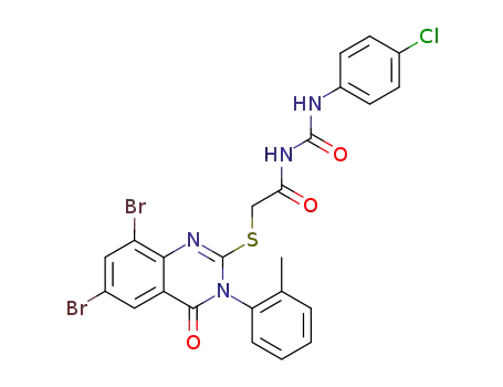 1-(4-Chloro-phenyl)-3-[2-(6,8-dibromo-4-oxo-3-o-tolyl-3,4-dihydro-quinazolin-2-ylsulfanyl)-acetyl]-urea