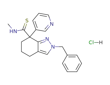 2-Benzyl-7-pyridin-3-yl-4,5,6,7-tetrahydro-2H-indazole-7-carbothioic acid methylamide; hydrochloride