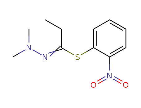 Molecular Structure of 92605-57-7 (Propanehydrazonothioic acid, N,N-dimethyl-, 2-nitrophenyl ester)