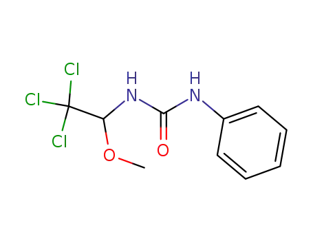 Molecular Structure of 19177-76-5 (Urea, N-phenyl-N'-(2,2,2-trichloro-1-methoxyethyl)-)