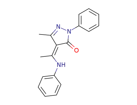 3H-Pyrazol-3-one,
2,4-dihydro-5-methyl-2-phenyl-4-[1-(phenylamino)ethylidene]-, (Z)-