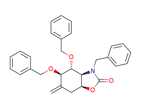 1D-(1,2,4/3)-3,4-di-O-benzyl-2-benzylamino-1,2-N,O-carbonyl-5-methylene-1,3,4-cyclohexanetriol