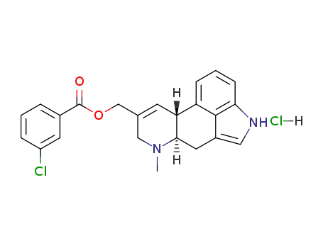 Molecular Structure of 85893-06-7 (O-3-Chlorobenzoyl-elymoclavin-hydrochlorid)