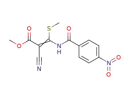 methyl 2-cyano-3-methylthio-3-N-p-nitrobenzoylaminoacrylate