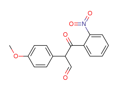 Molecular Structure of 74598-98-4 (Benzenepropanal, a-(4-methoxyphenyl)-2-nitro-b-oxo-)