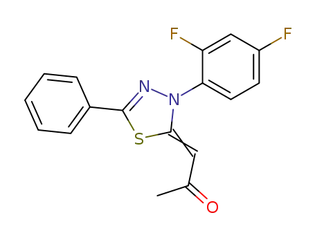 1-[3-(2,4-Difluoro-phenyl)-5-phenyl-3H-[1,3,4]thiadiazol-(2E)-ylidene]-propan-2-one