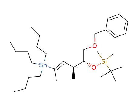 ((E)-(1R,2S)-1-Benzyloxymethyl-2-methyl-4-tributylstannanyl-pent-3-enyloxy)-tert-butyl-dimethyl-silane