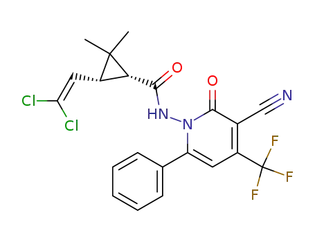 (1R,3R)-3-(2,2-Dichloro-vinyl)-2,2-dimethyl-cyclopropanecarboxylic acid (3-cyano-2-oxo-6-phenyl-4-trifluoromethyl-2H-pyridin-1-yl)-amide