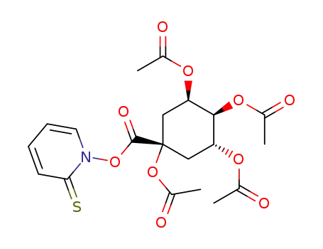 (3R,5R)-1,3,4,5-Tetraacetoxy-cyclohexanecarboxylic acid 2-thioxo-2H-pyridin-1-yl ester