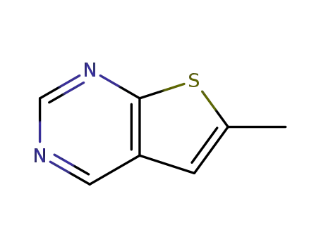 Molecular Structure of 106691-22-9 (Thieno[2,3-d]pyrimidine, 6-methyl- (9CI))