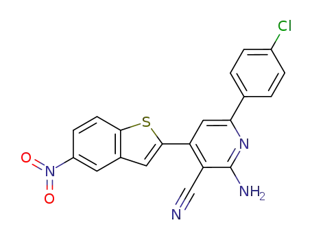2-amino-3-cyano-4-(5-nitrobenzothienyl)-6-(p-chlorophenyl)pyridine