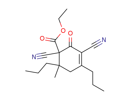 1,3-Dicyano-6-methyl-2-oxo-4,6-dipropyl-cyclohex-3-enecarboxylic acid ethyl ester