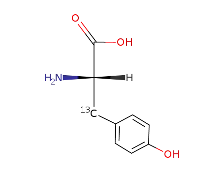 Molecular Structure of 129077-96-9 (L-TYROSINE-BETA-13C)
