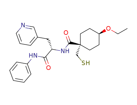 Nalpha-[trans-4-Ethoxy-1-(sulfanylmethyl)-1-cyclohexylcarbonyl]-N1-(3-pyridyl)-L-phenylalaninamide