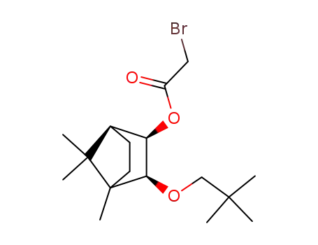 Molecular Structure of 88948-24-7 ((1S,2R,3S)-3-(2,2-dimethylpropoxy)-4,7,7-trimethylbicyclo<2.2.1>hept-2-yl bromoacetate)